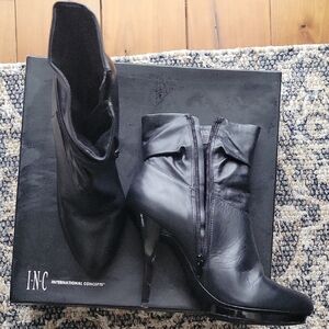 INC International Concepts Black Heeled Boots